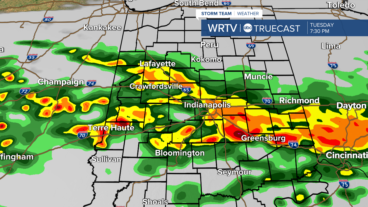 Tuesday evening storms