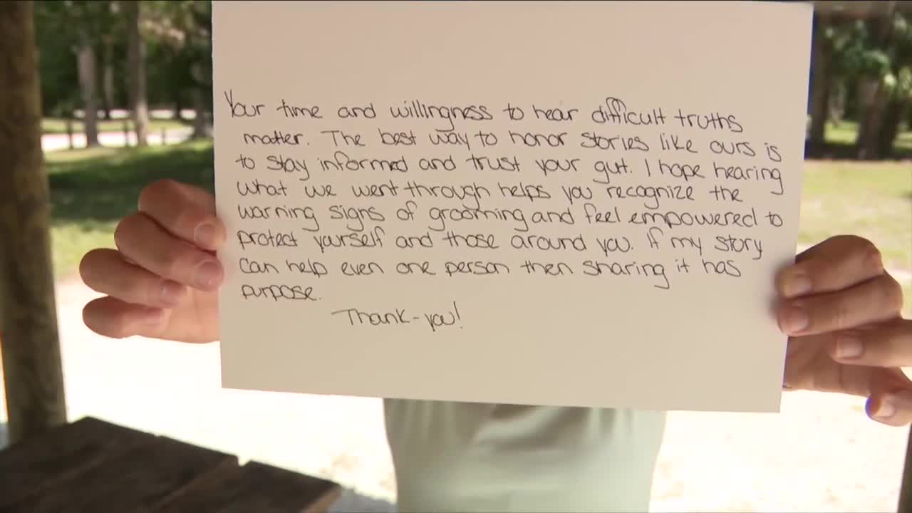 Anonymous Epstein survivor note